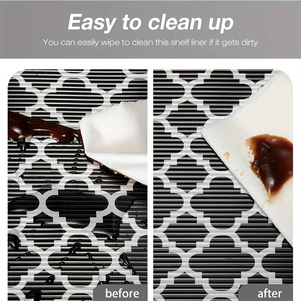 2 Rolls Durable Waterproof Shelf Liner