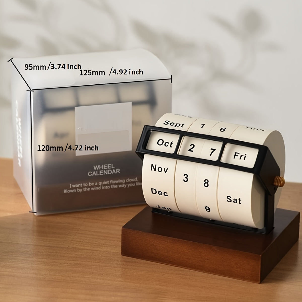 2025 New Model Retro Mechanical-Style Rotating Wheel Perpetual Calendar