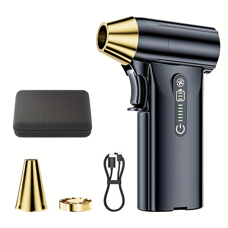 130, 000 RPM Turbo Handheld Fan - Portable Rechargeable Cooling Blower