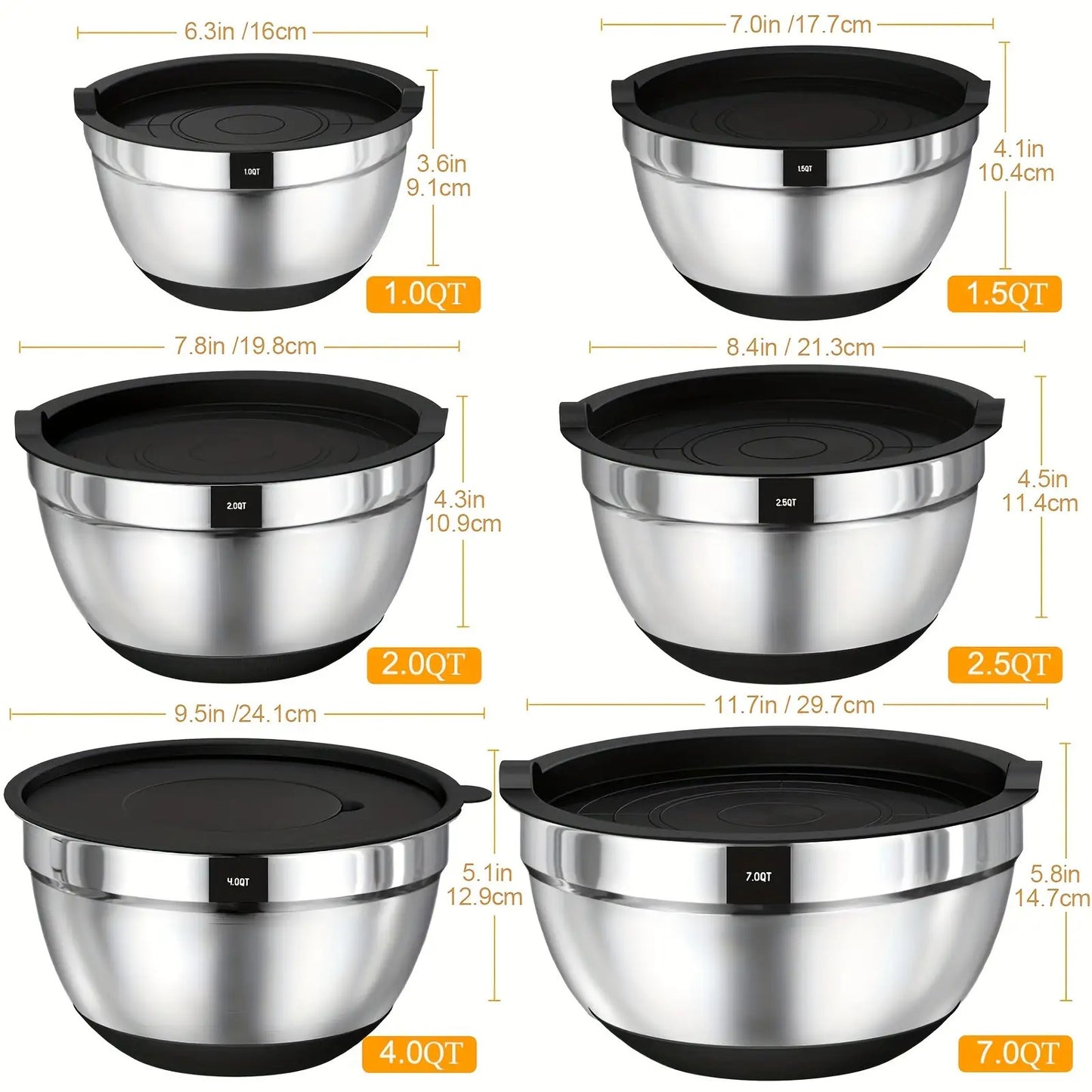 Mixing Bowls with Airtight Lids