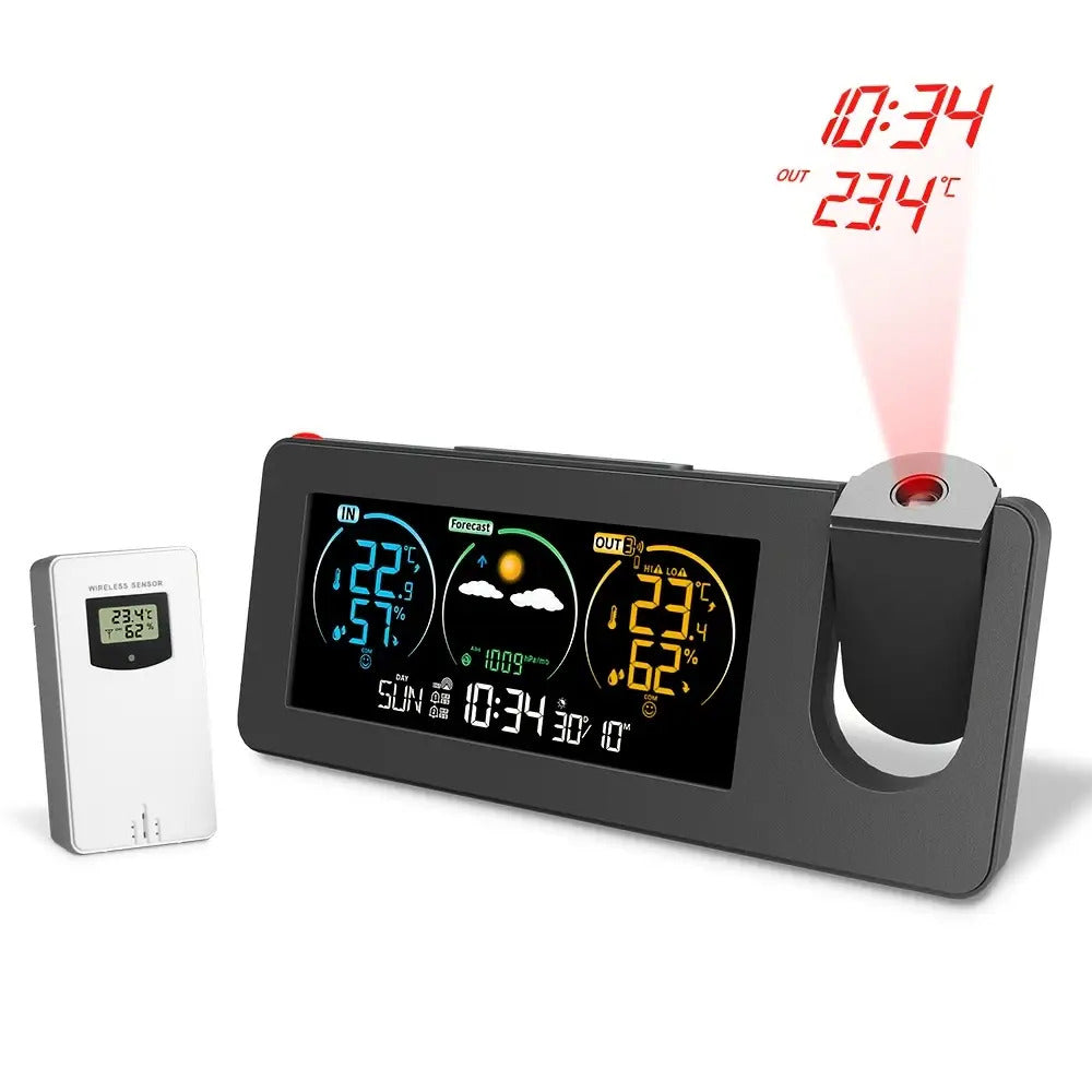 Multifunctional Electronic Projection Clock with Weather Station