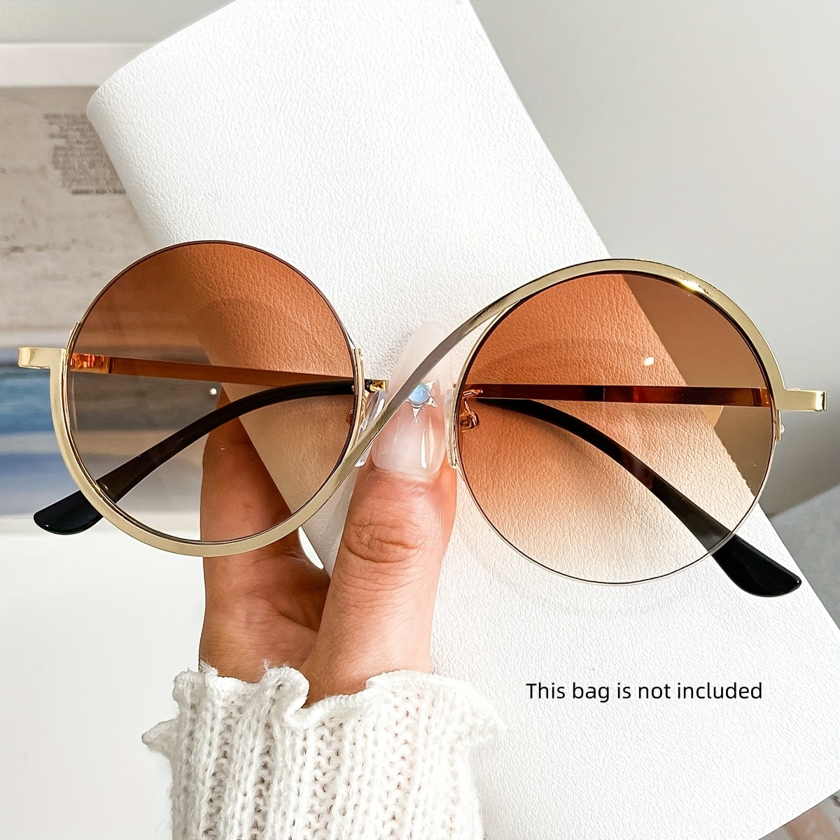 Stylish S-Shaped Round Fashion Glasses for Women & Men