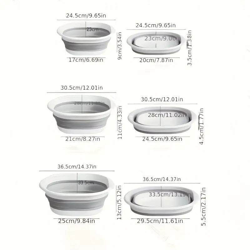3pcs Set of Foldable Basins