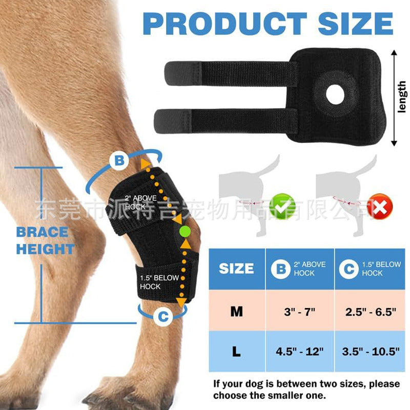 Pet dog leg guards. Joint knee guards.