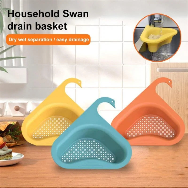 Kitchen Sink Drain Basket Swan Drain Rack (4-pack)