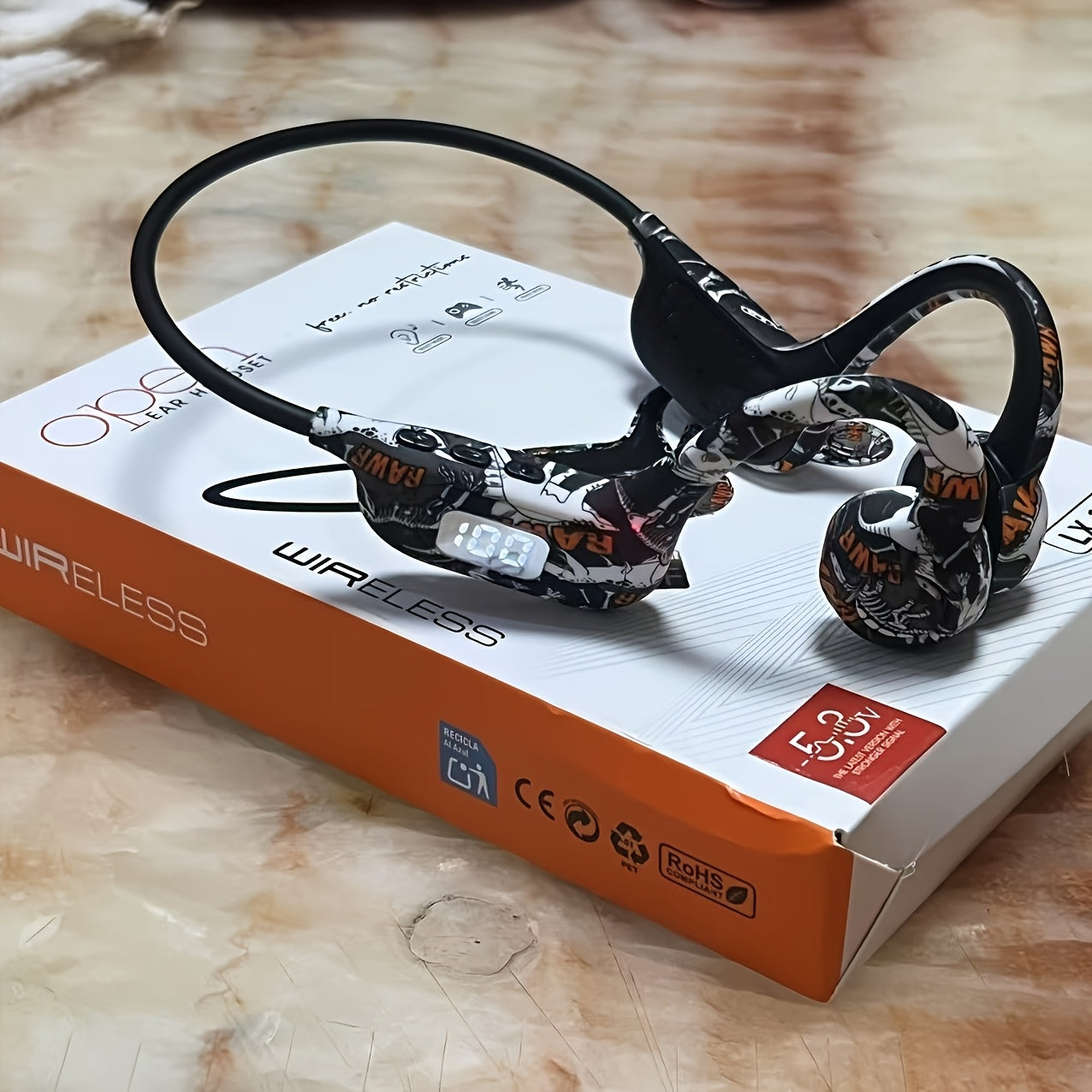 Wireless Bone Conduction Headphones with Microphone