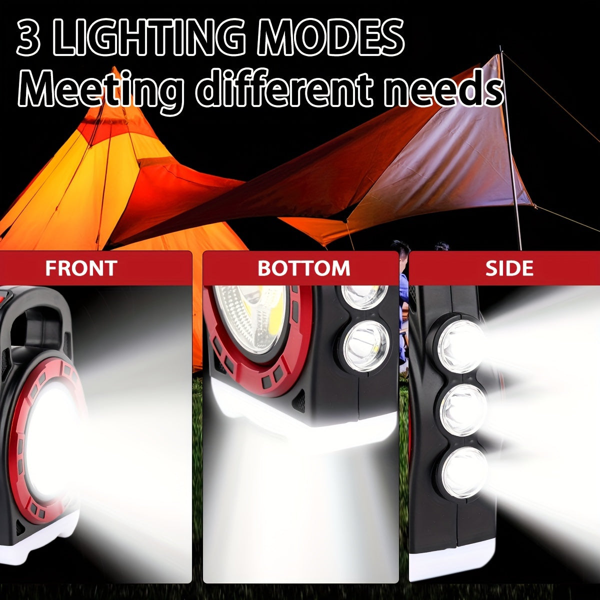 2pcs  Multi functional Outdoor Lights solar handheld light