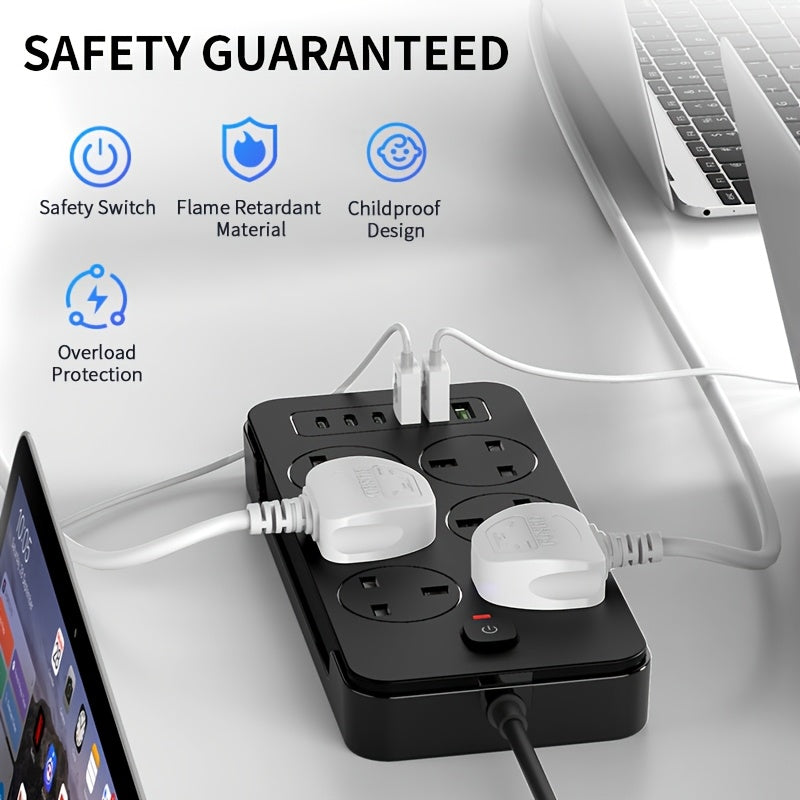 12-in-1 Surge Protector Power Strip with 1, 8m Extension Cord