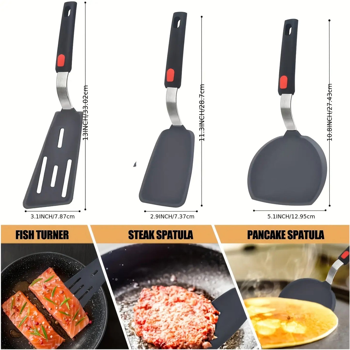 Silicone spatula kitchenware 5-piece set