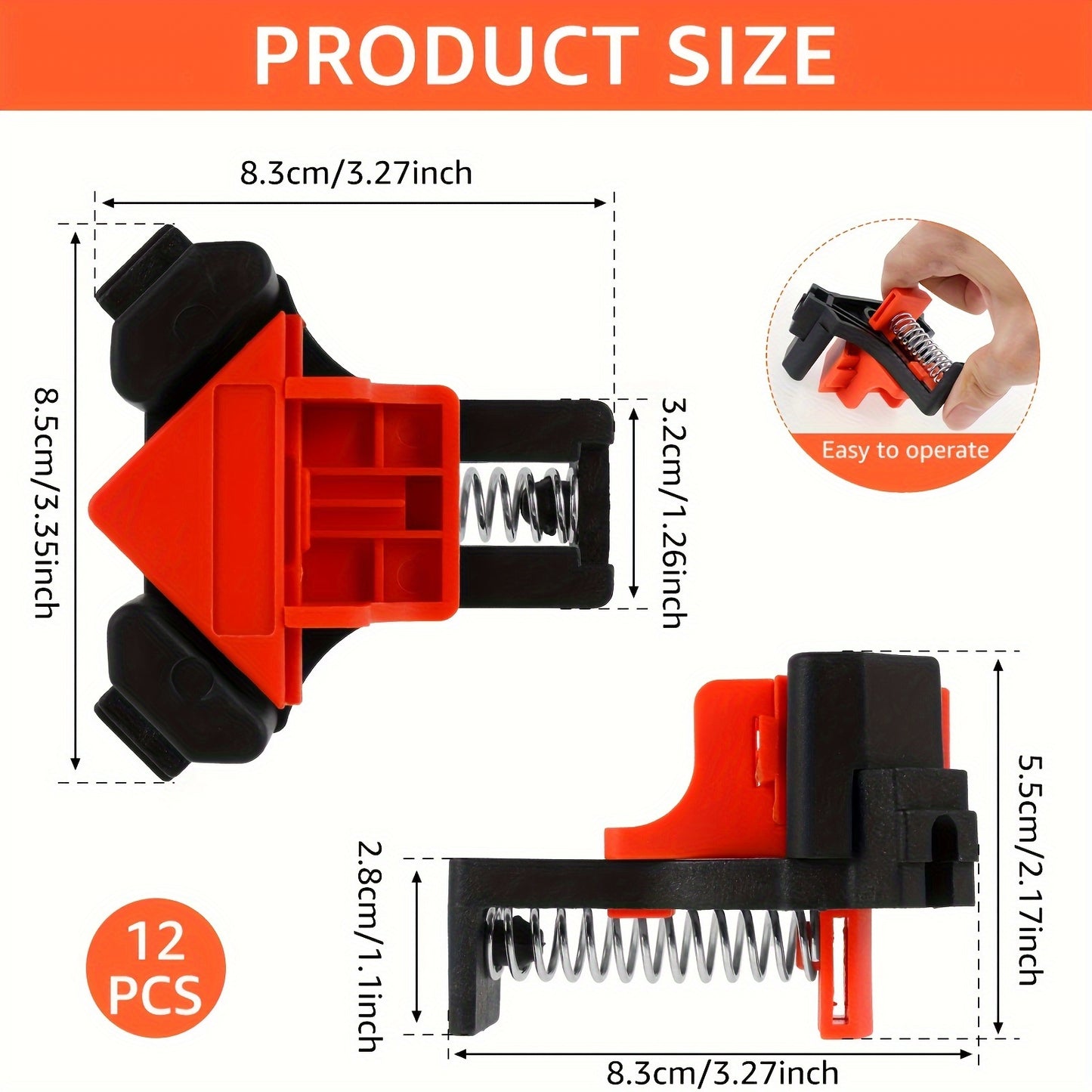 4pcs Adjustable 90-Degree Angle Clamps -  Reusable Woodworking Tools
