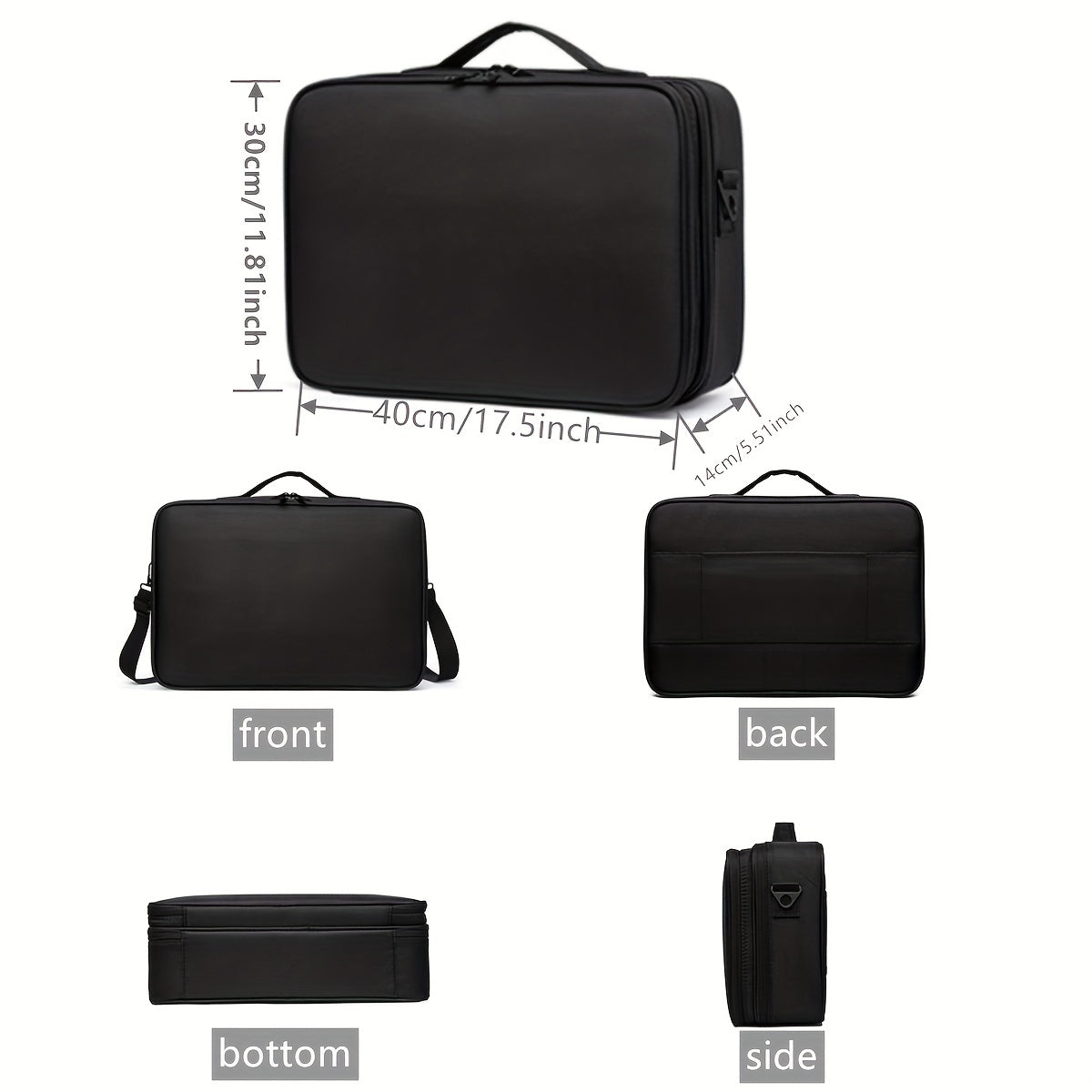 1pc Large Capacity Waterproof Cosmetic Organizer Case