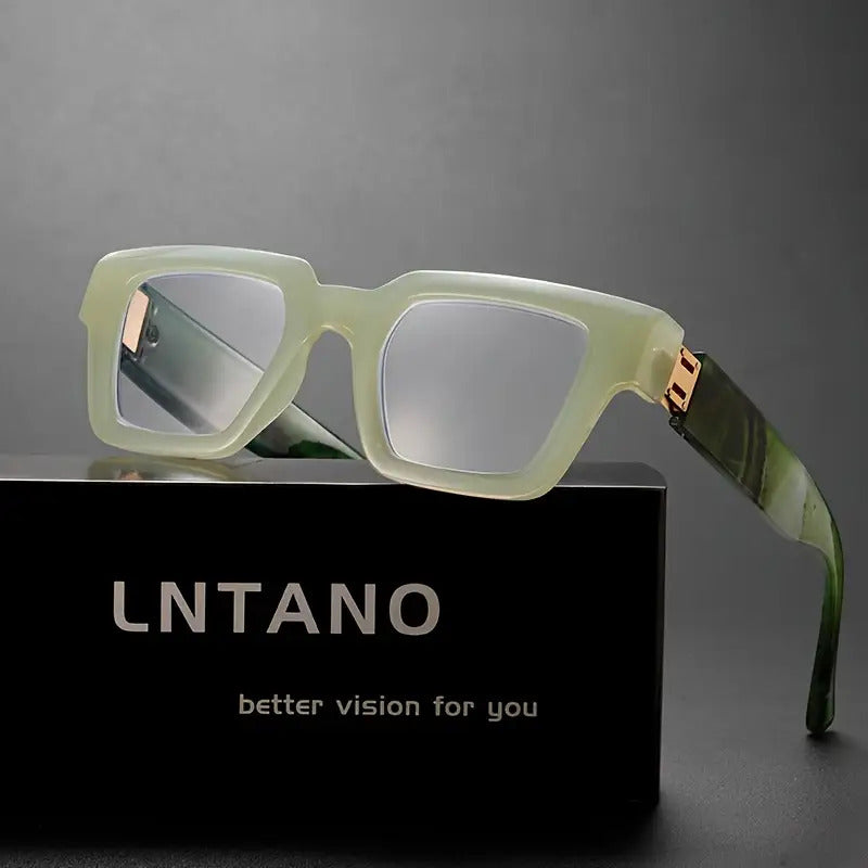 New square frame plain glasses blue light blocking glasses