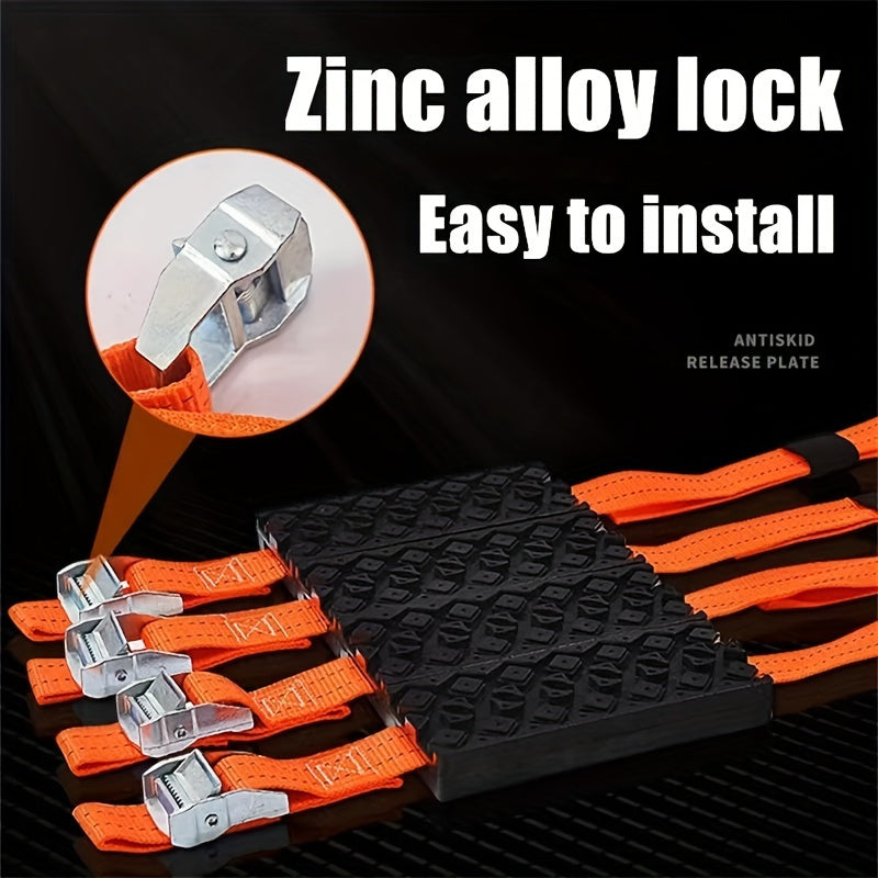 Snow, Mud, And Sand Tire Traction Device for Cars