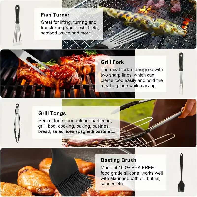140pcs Set of Barbecue Tools with Handbag