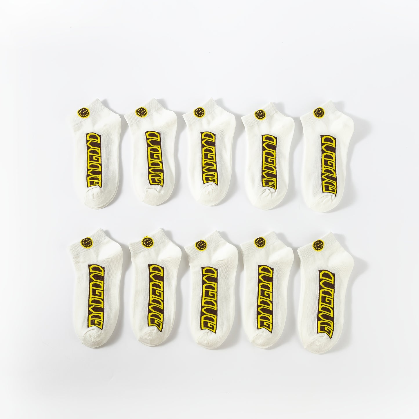 10 pairs Men's sweat-absorbing and deodorant-proof shallow boat socks