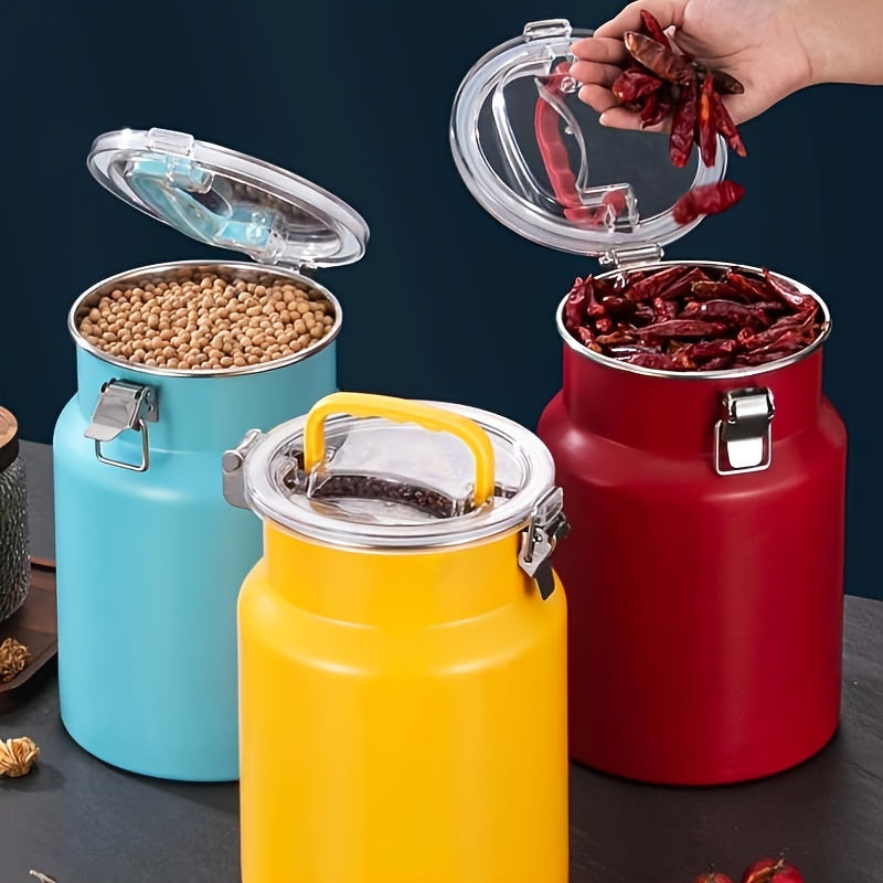 1pc 175oz Stainless Steel Food-Grade Airtight Food Storage Container