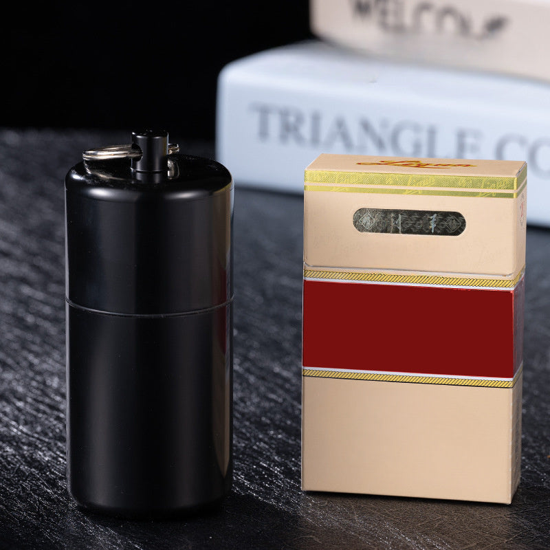 1pc Sleek Brass-Toned Waterproof Metal Cigarette Case