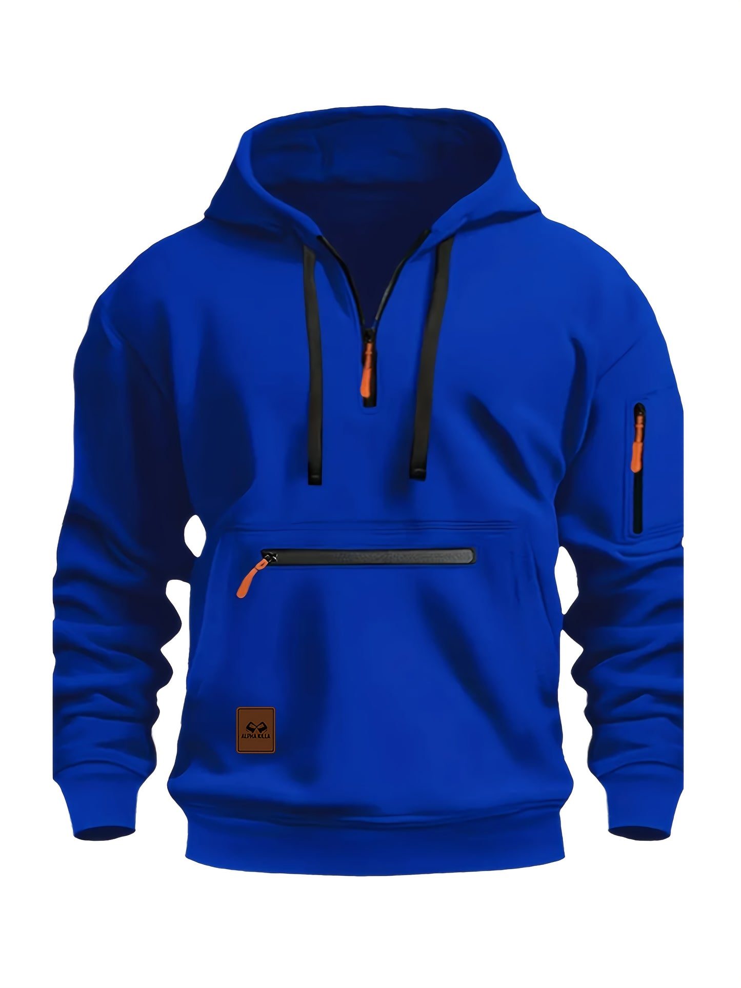Windproof Royal Blue Fleece Hoodie