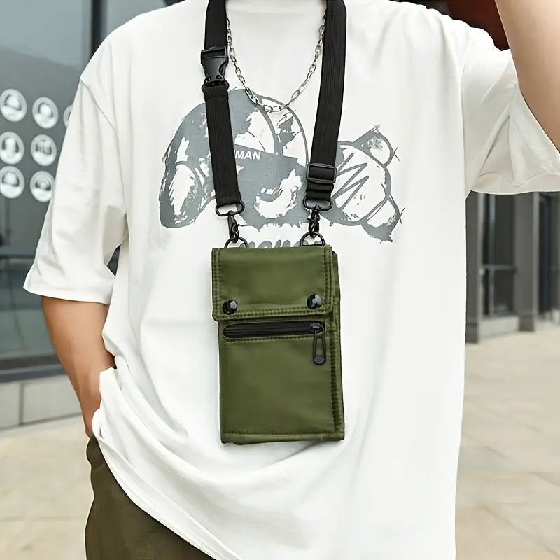 Versatile Nylon Crossbody Phone Bag with Passport Holder - Water-Resistant, Lightweight & Foldable for Travel