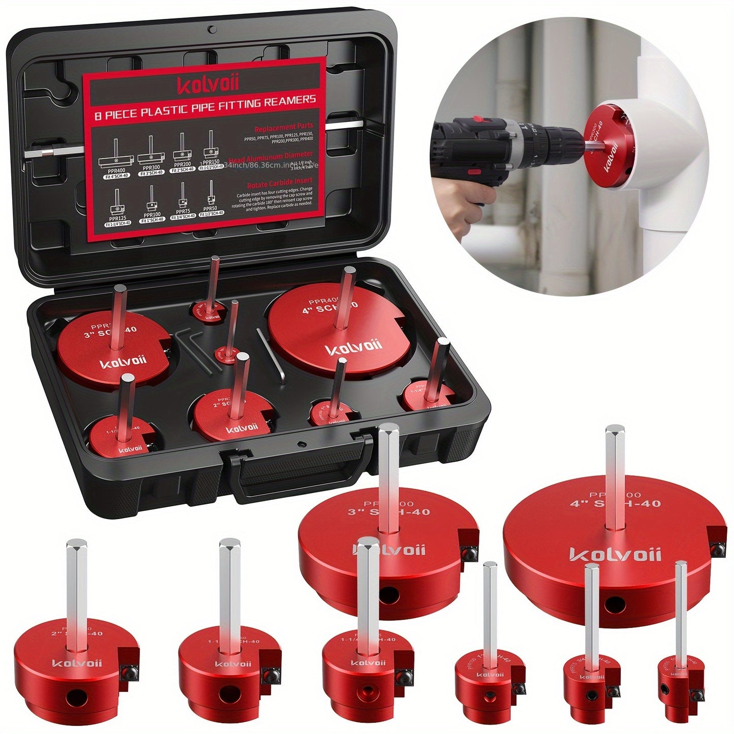 PVC Pipe Reamer Set