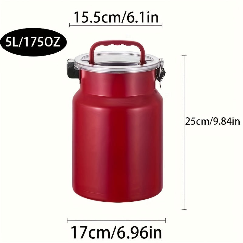 1pc 175oz Stainless Steel Food-Grade Airtight Food Storage Container