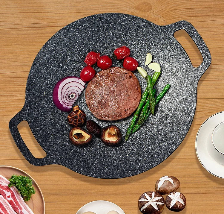 Multi-function medical stone grill pan non-stick pan