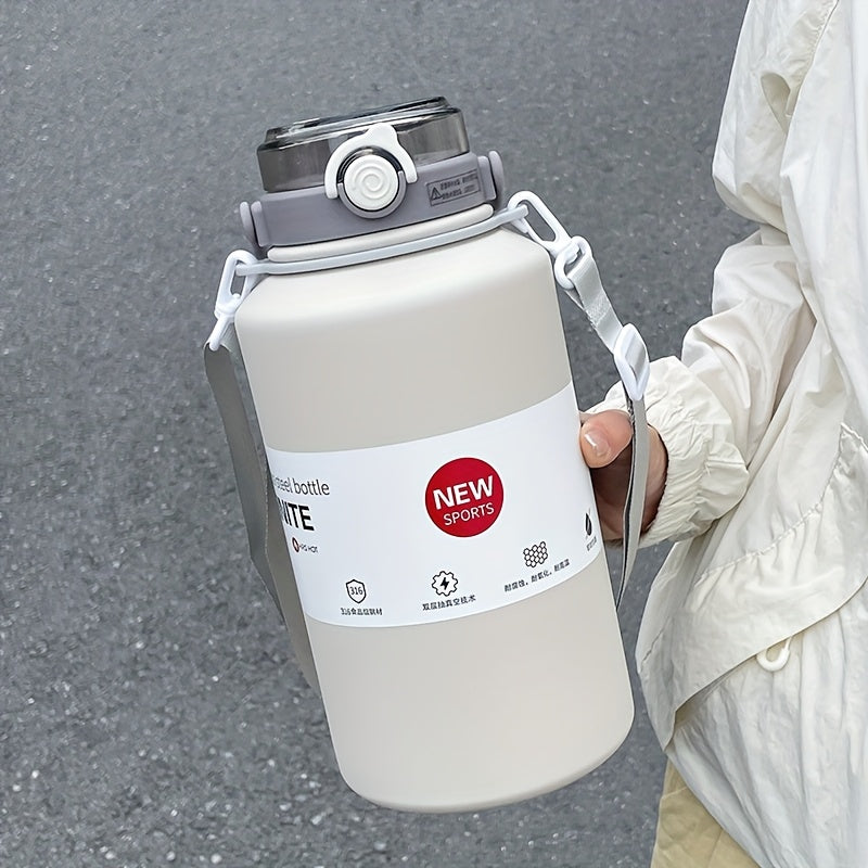 1pc Stainless Steel Insulated Tumbler 1000ml Large Capacity with Handle