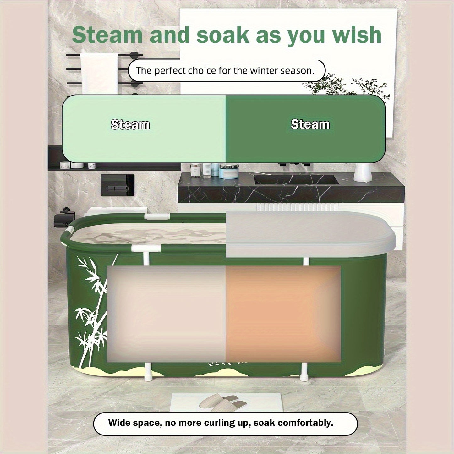 1pc Portable Foldable Foot Soak Tub