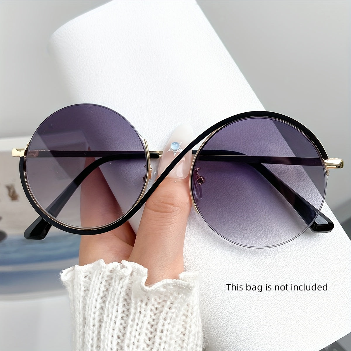 Stylish S-Shaped Round Fashion Glasses for Women & Men