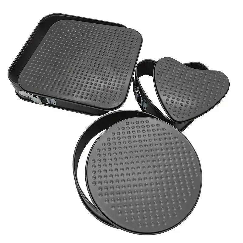 6pcs, Round, Heart, Square, Cake Pan, Loose Bottom Baking Cake Mould