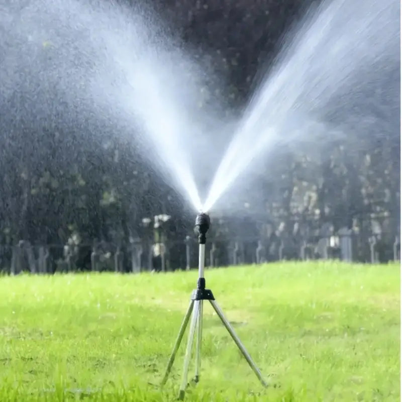 360 Rotary Irrigation Sprinkler Head With Tripod Telescopic Support Automatic Rotating Sprayer Garden Lawn Watering Sprinkler, Drip Water Seepage Device, Balcony Succulent Sprinkler