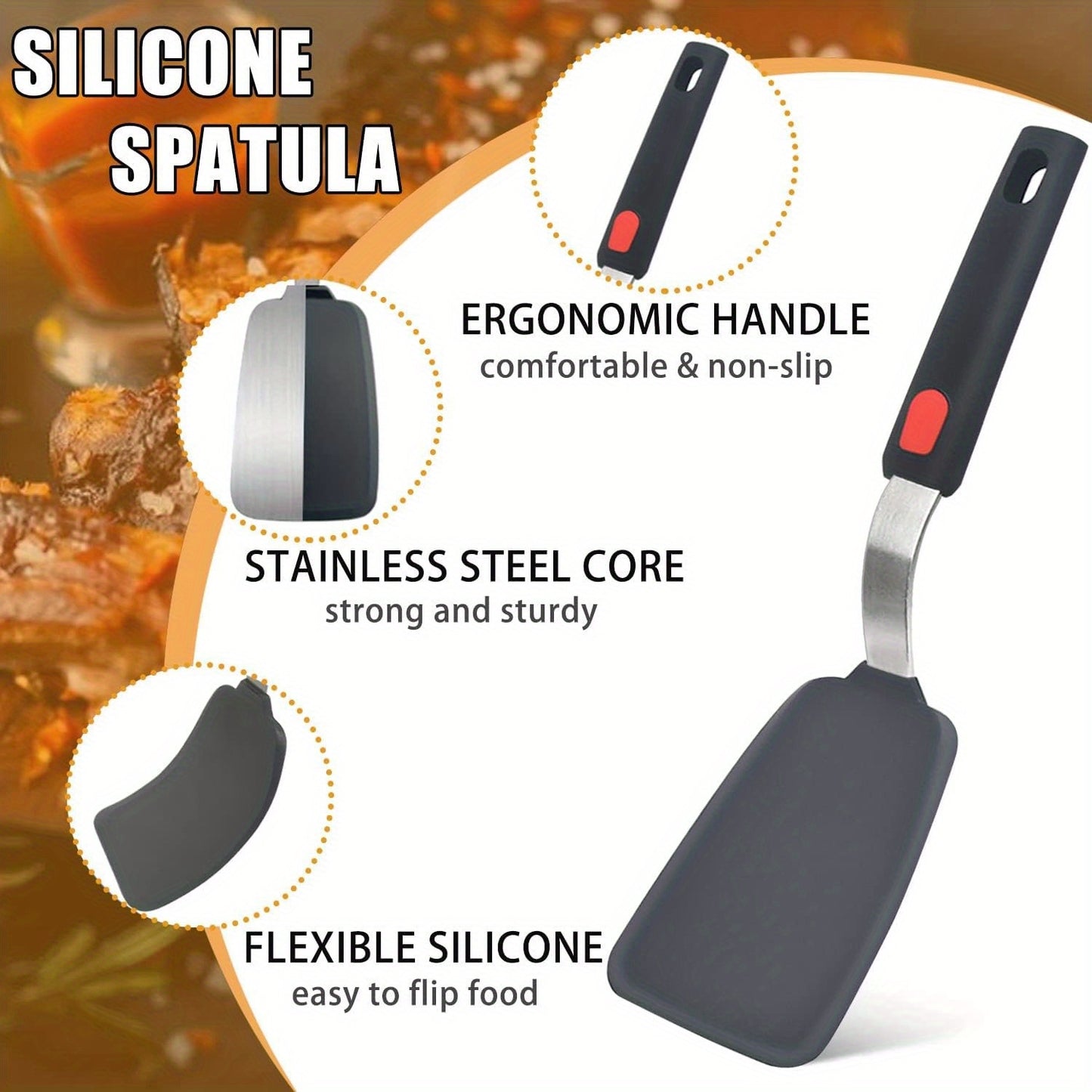 Silicone spatula kitchenware 5-piece set