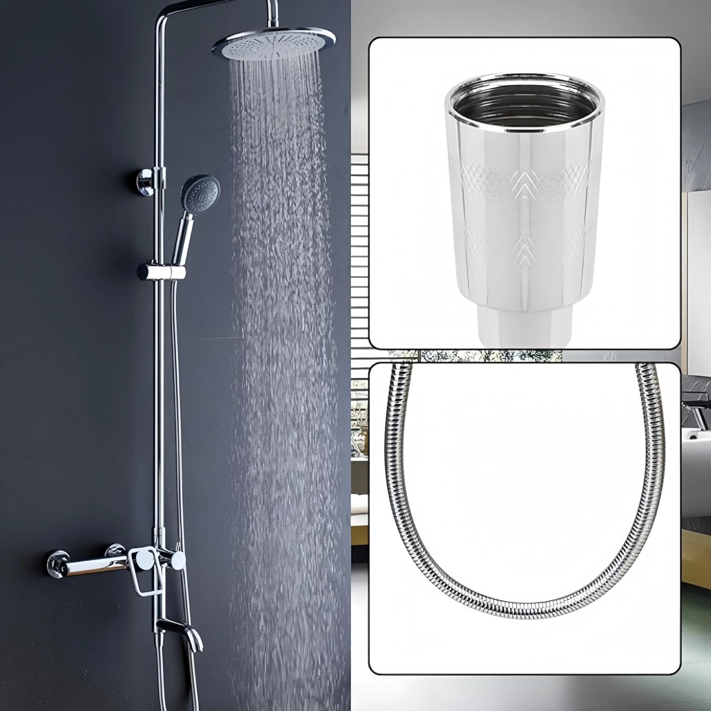 10pcs Durable Metal Anti-Kink & Leak-Proof High Pressure Shower Hose