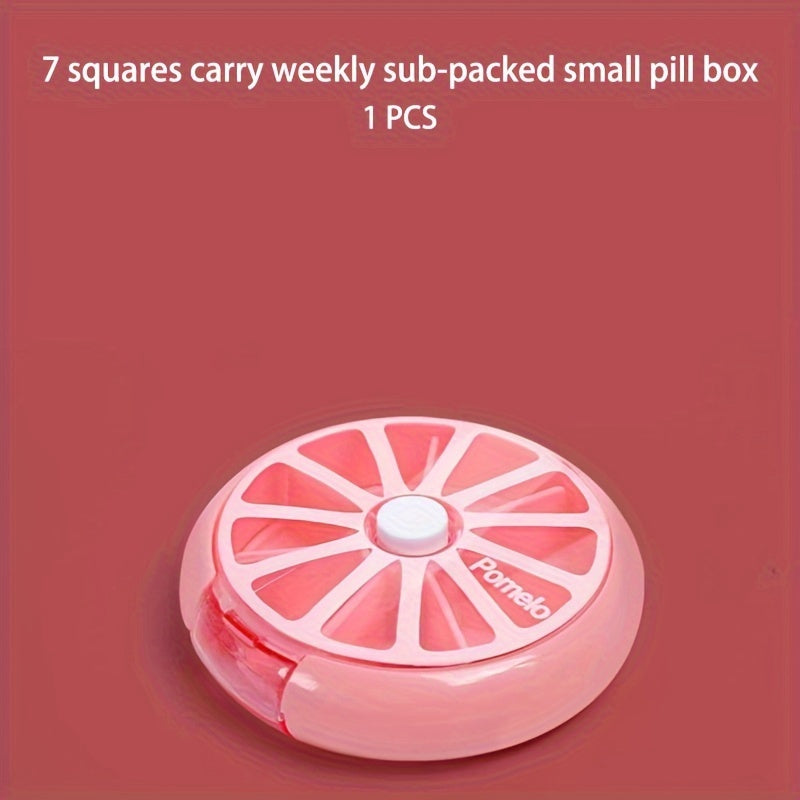 10pcs Weekly 7-Day Pill Box Round