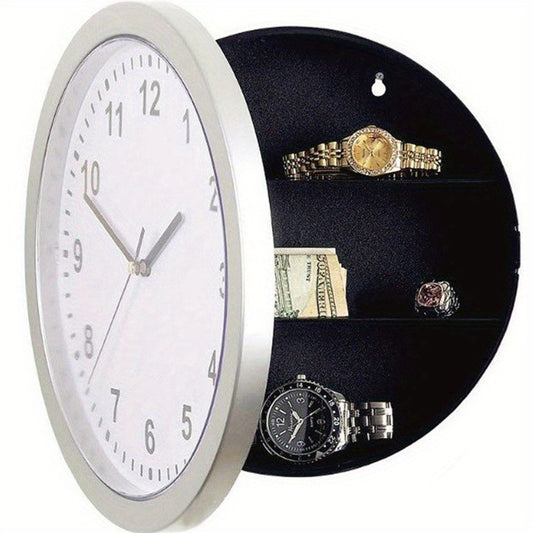 Vintage Wall Clock Featuring a Hidden Safe And Jewelry Compartment