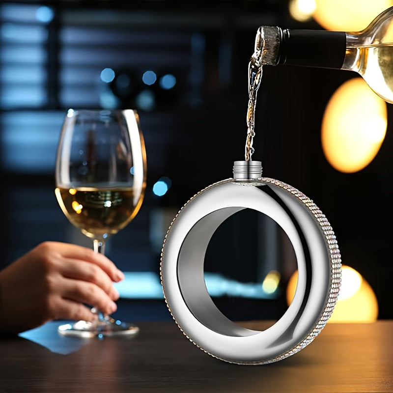 1pc Fashionable Stainless Steel Bangle Flask For Ladies