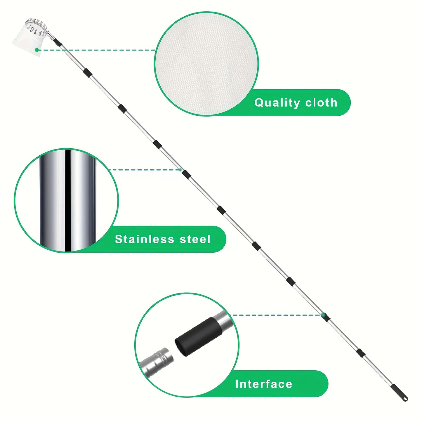 11ft Adjustable Fruit Picker Pole with Basket