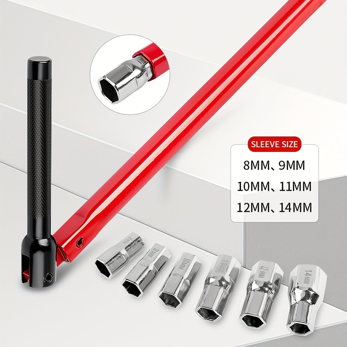 A 7pcs Socket Wrench Set, 8-14Mm Sockets, And a Faucet Removal Tool