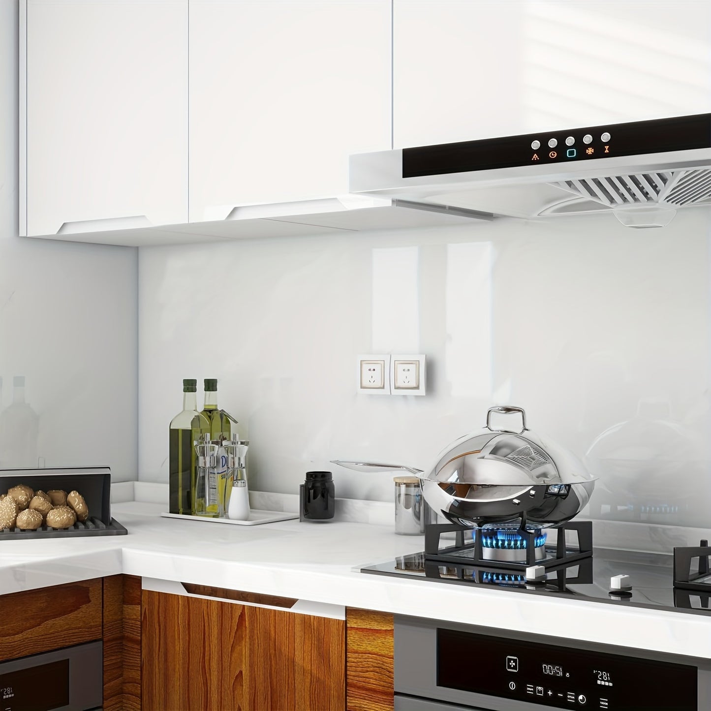 Self-Adhesive Kitchen Oil And Water Proof Sticker Wallpaper