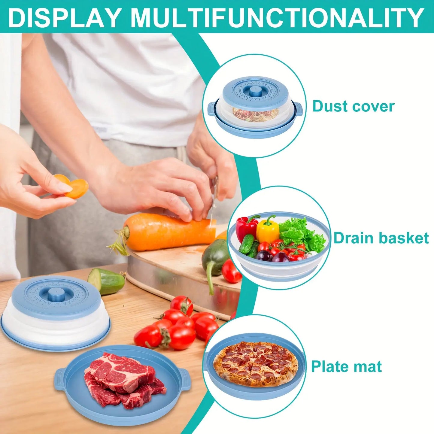 2025 New Microwave Food Splash Guard & Base Mat