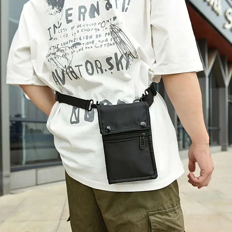 Versatile Nylon Crossbody Phone Bag with Passport Holder - Water-Resistant, Lightweight & Foldable for Travel