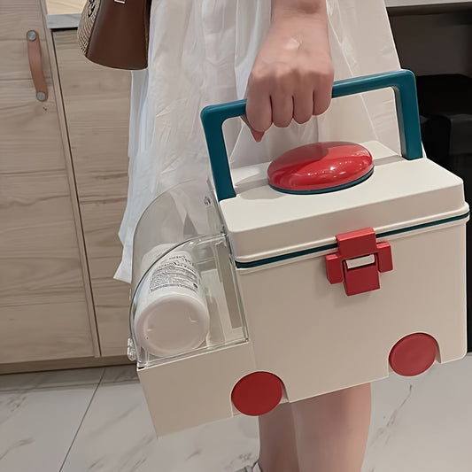 Large Capacity Ambulance-Shaped Storage Box with Lid