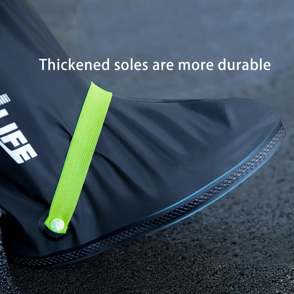 Reusable and foldable rain boot covers with zipper