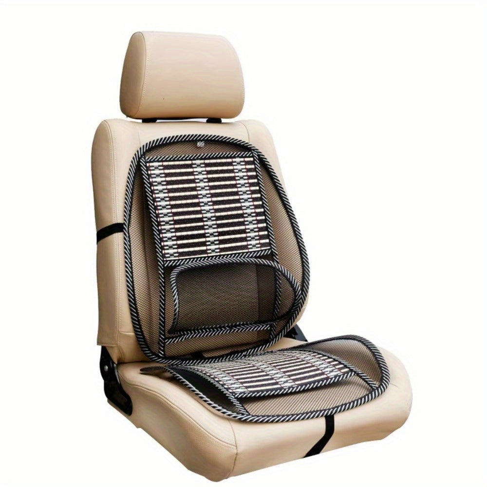 Breathable Bamboo Car Seat Cushion with Cooling Massage Pad