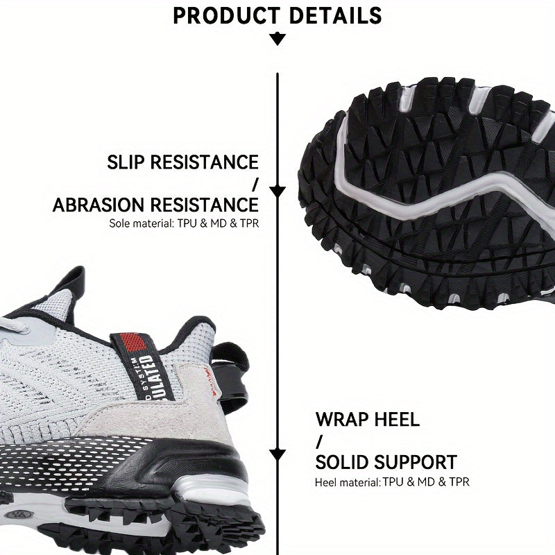 Men's casual sports shoes knitted fabric breathable