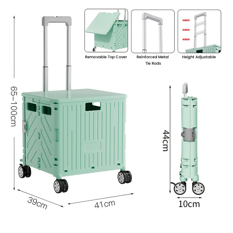 Thickened Load-Bearing Foldable Utility Cart with Wheels