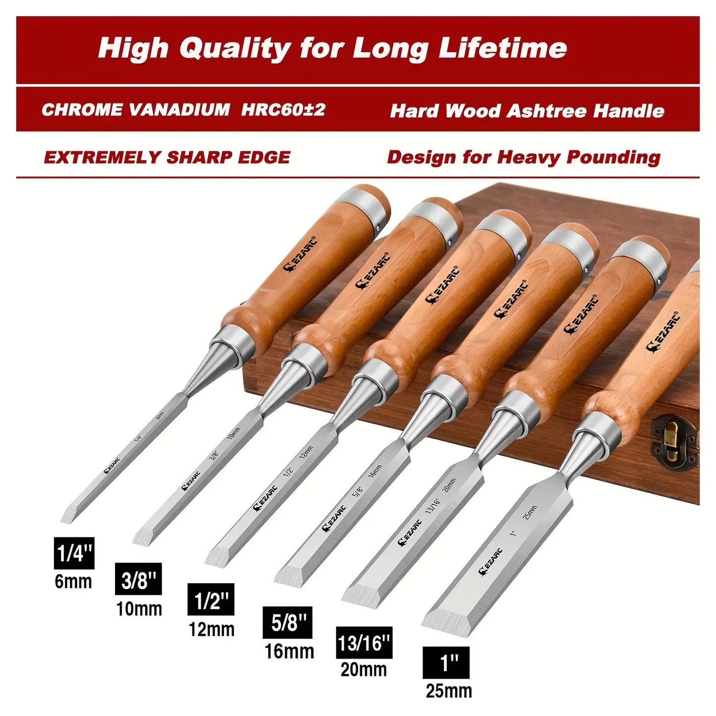 6pcs Wood Chisel Set