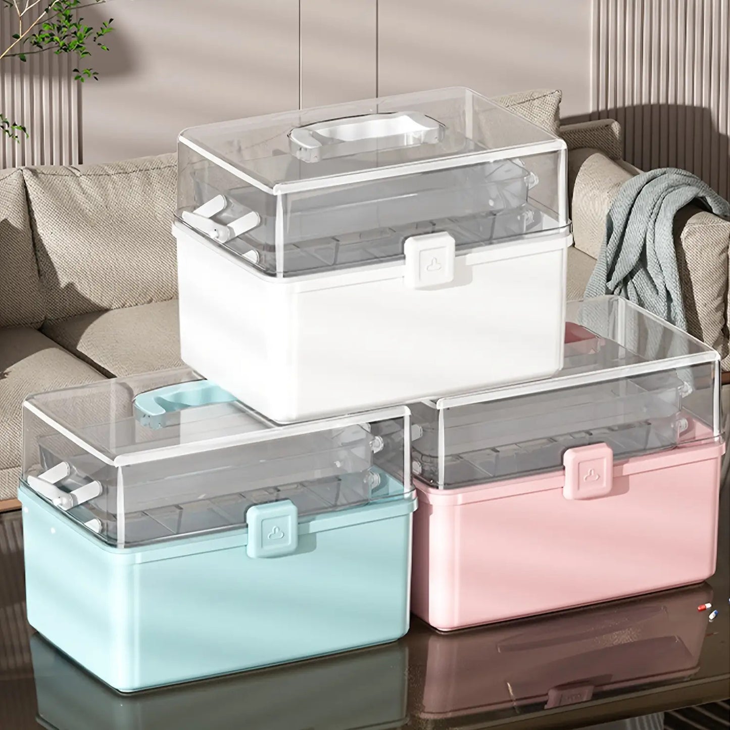 Three-Layer Household large-capacity Medicine Box