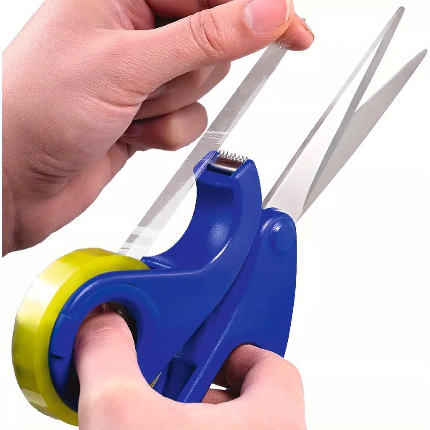 2-in-1 Scissors & Integrated Clear Tape Dispenser Cutter