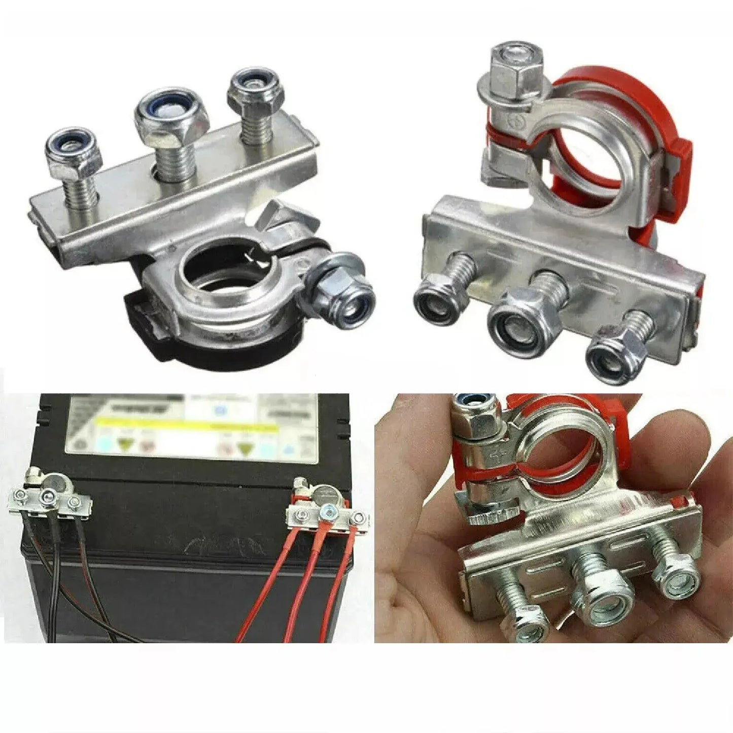 2pcs Battery Terminal Clamp Connectors